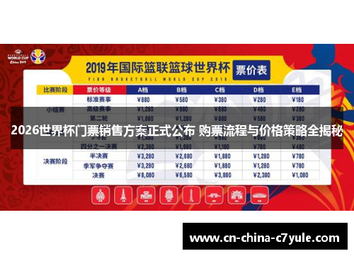 2026世界杯门票销售方案正式公布 购票流程与价格策略全揭秘